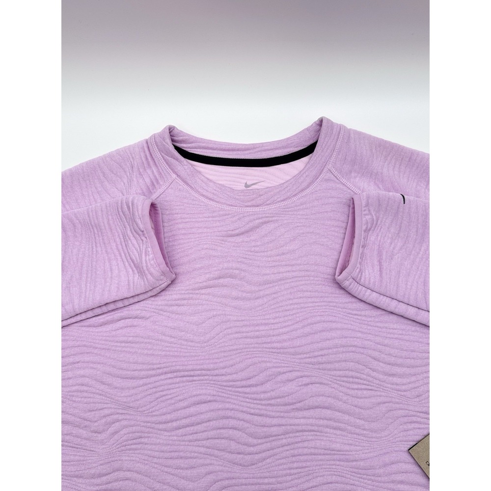 Nike Golf Dri-Fit Tour Men's Medium Quilted Crew Neck Pink Sweatshirt  MSRP $105